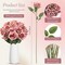 20 Pcs Artificial Dusty Rose Flowers with Long Stems – Real Touch Silk & Plastic Bouquet for Home Decor, Bridal, Wedding, Party, and Table Centerpieces